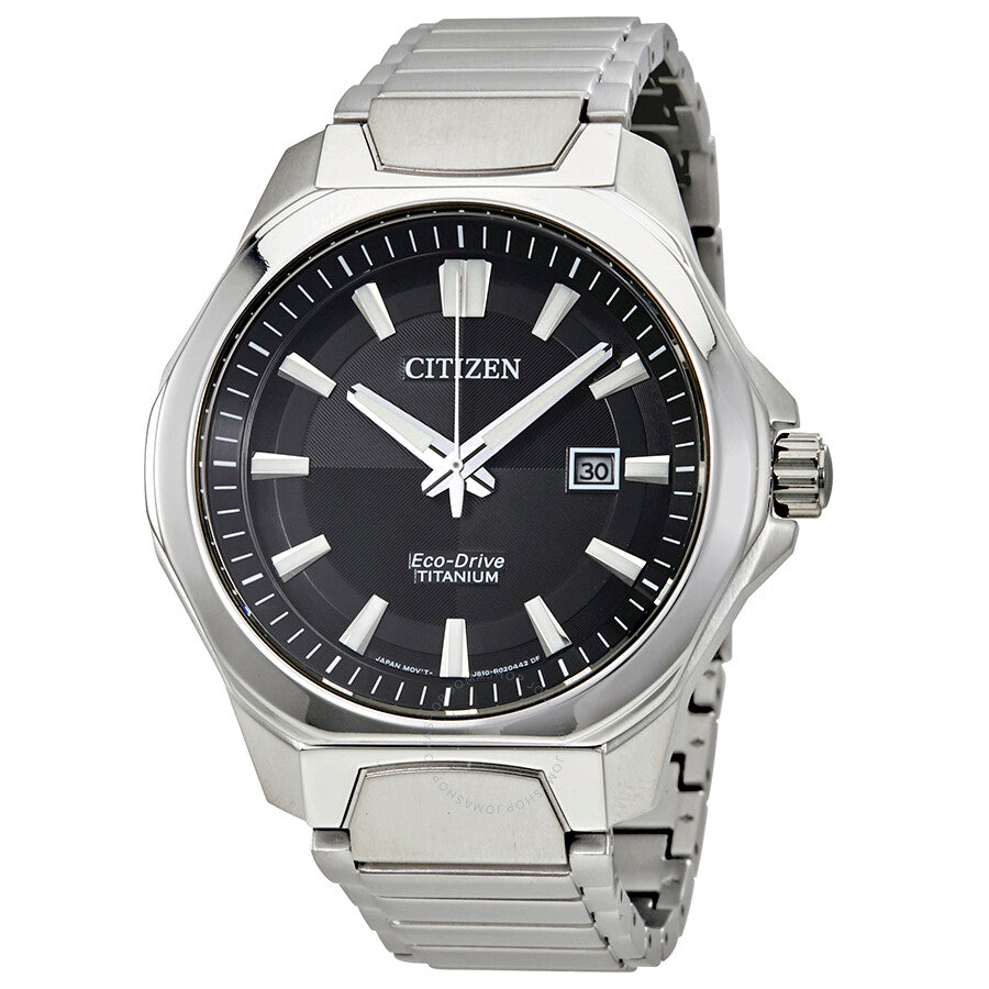 Citizen Eco-Drive Black Dial Men's Titanium Watch AW1540-88E - Dawson Watches