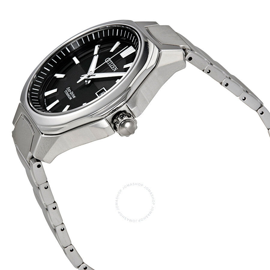 Citizen Eco-Drive Black Dial Men's Titanium Watch AW1540-88E - Dawson Watches #2