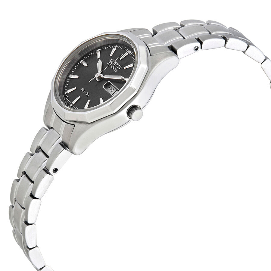 Citizen Eco-Drive Black Dial Stainless Steel Ladies Watch EW3140-51E - Dawson Watches #2