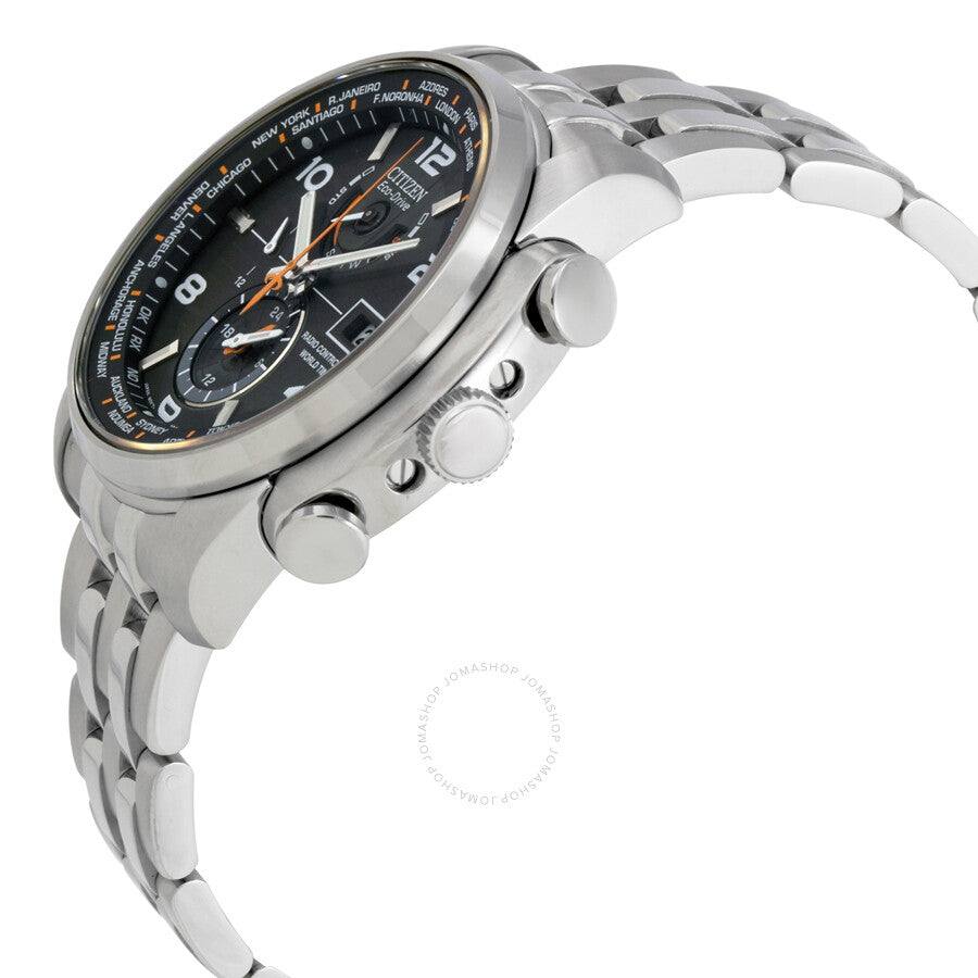 Citizen Eco Drive Black Dial Stainless Steel Men's Watch AT9010-52E - Dawson Watches #2