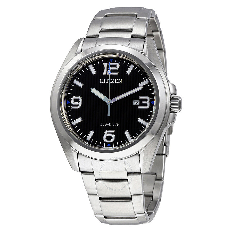Citizen Eco-Drive Black Dial Stainless Steel Men's Watch AW1430-86E - Dawson Watches