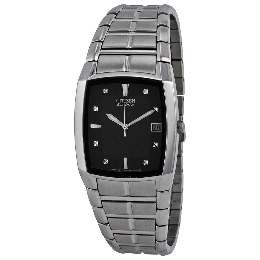 Citizen Eco Drive Black Dial Stainless Steel Men's Watch BM6550-58E - Dawson Watches