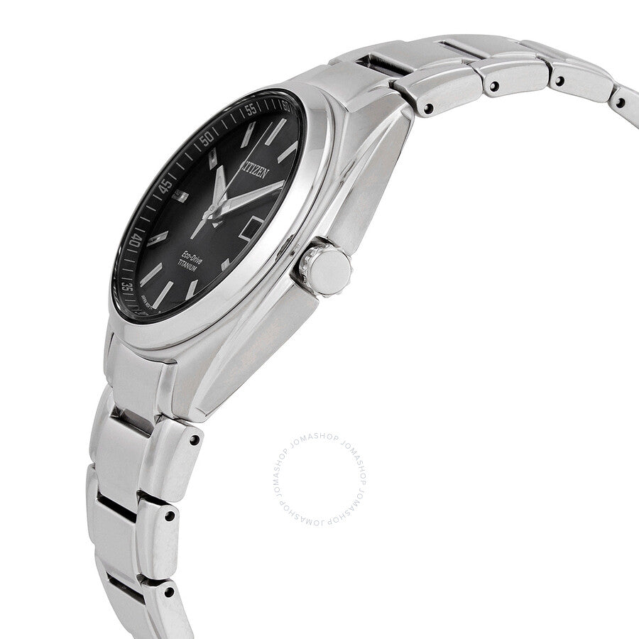 Citizen Eco Drive Black Dial Titanium Ladies Watch EW2210-53E - Dawson Watches #2
