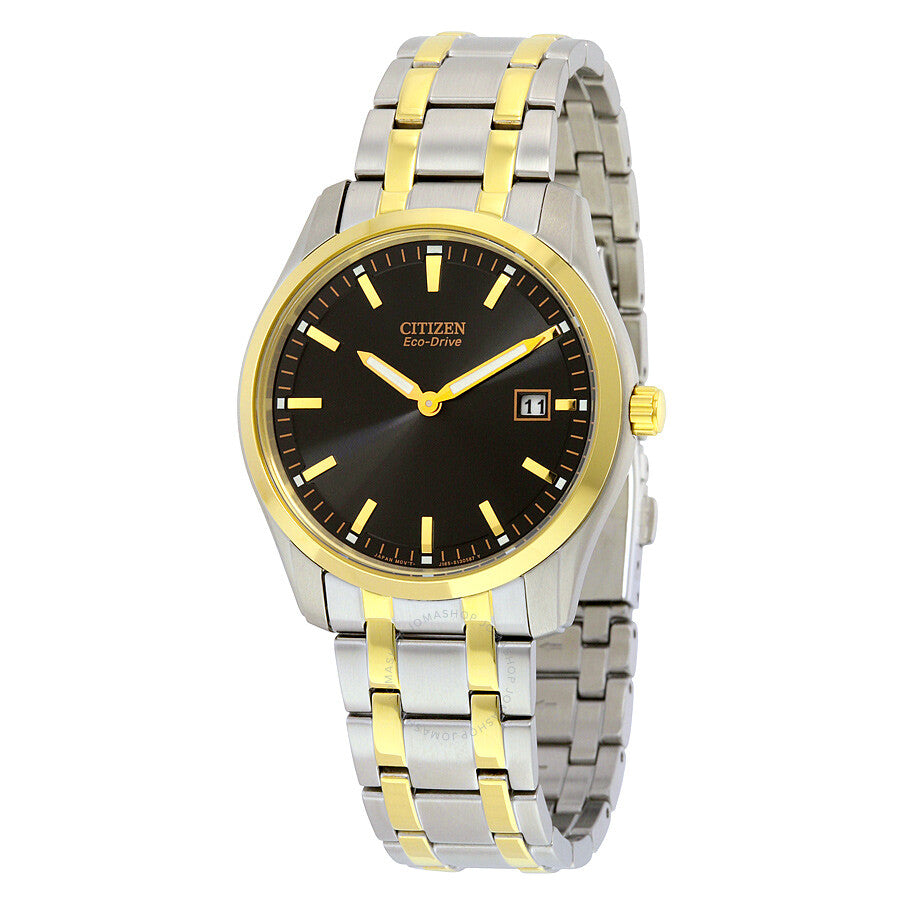Citizen Eco-Drive Black Dial Two-tone Men's Watch AU1044-58E - Dawson Watches
