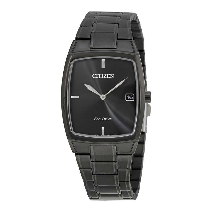 Citizen Eco-Drive Black Stainless Steel Men's Dress Watch AU1077-59H - Dawson Watches