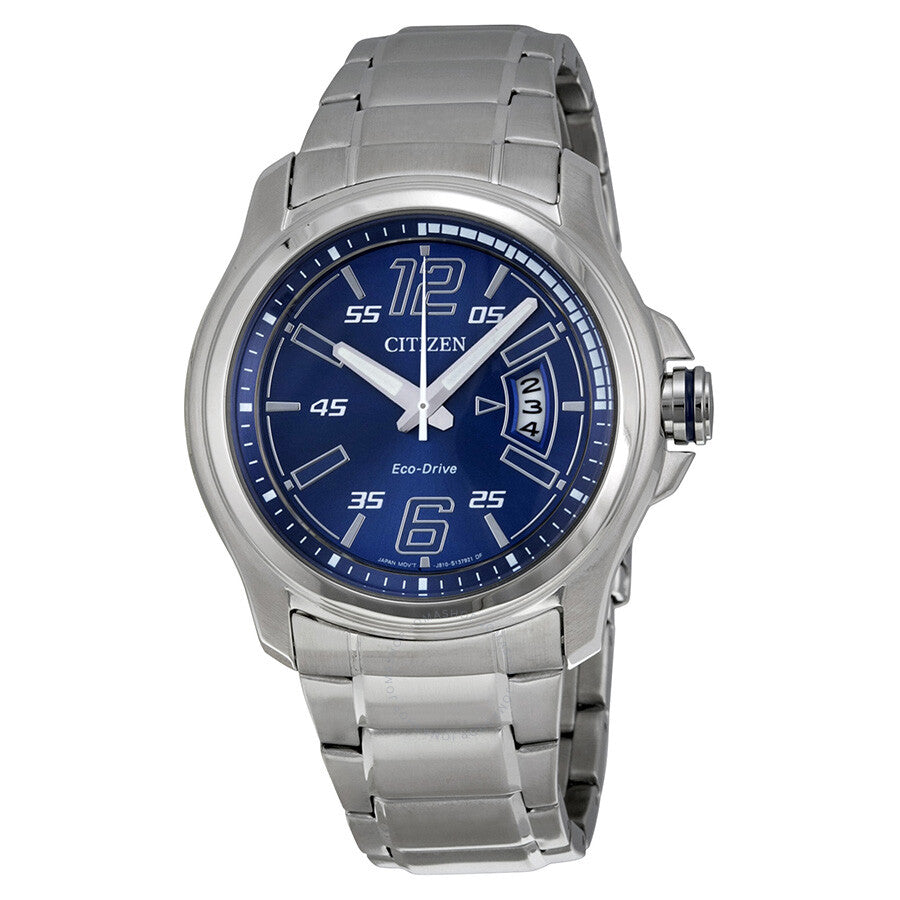Citizen Eco Drive Blue Dial Stainless Steel Men's Watch AW1350-83M - Dawson Watches