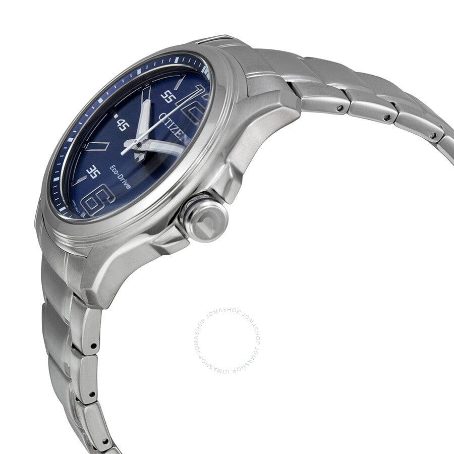 Citizen Eco Drive Blue Dial Stainless Steel Men's Watch AW1350-83M - Dawson Watches #2