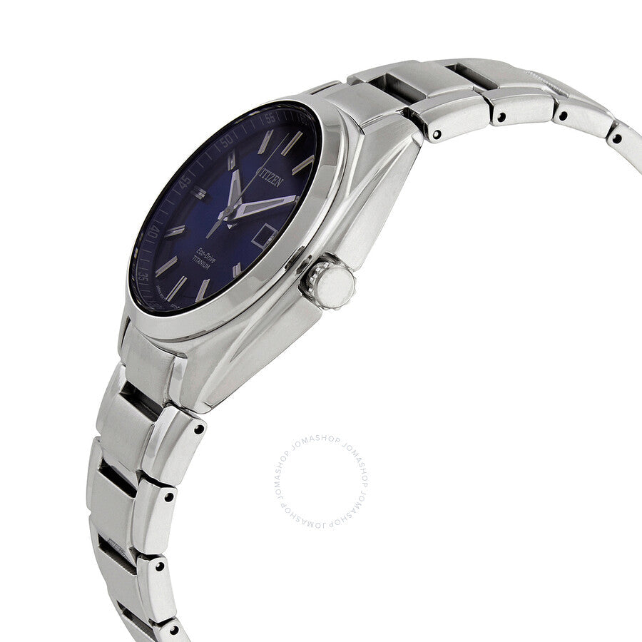 Citizen Eco Drive Blue Dial Titanium Ladies Watch EW2210-53L - Dawson Watches #2