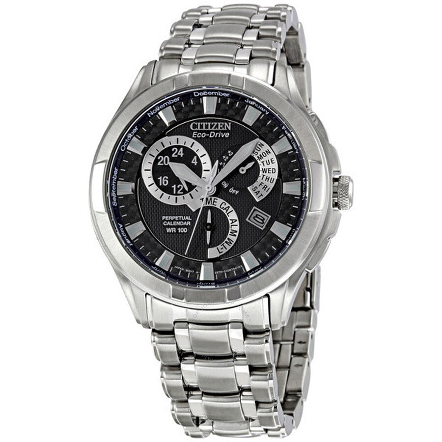 Citizen Eco Drive Calibre 8700 Black Dial Stainless Steel Men's Watch BL8090-51E - Dawson Watches