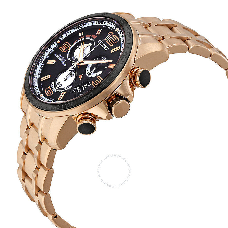 Citizen Eco Drive Chrono Time A-T Black Dial Gold-tone Men's Watch BY0108-50E - Dawson Watches #2
