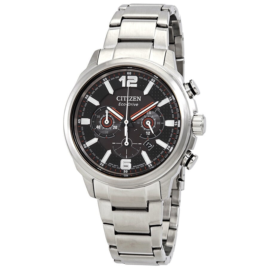 Citizen Eco-Drive Chronograph Black Dial Men's Watch CA4380-83E - Dawson Watches