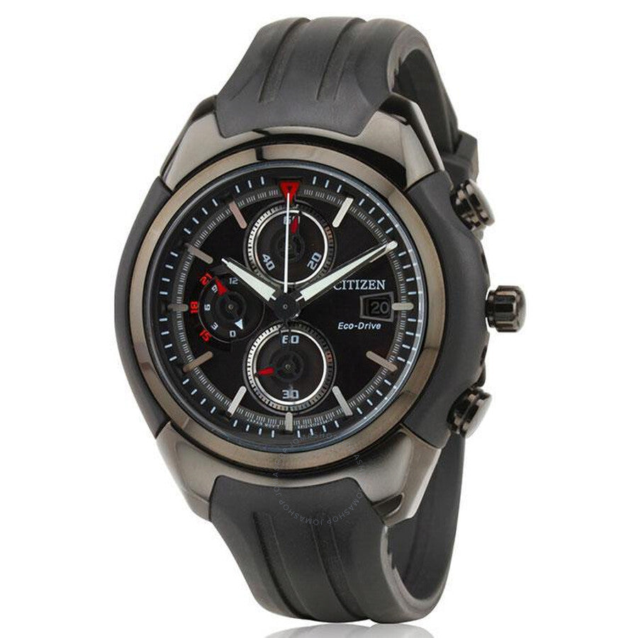 Citizen Eco Drive Chronograph Black Dial Men's Watch CA0285-01E - Dawson Watches