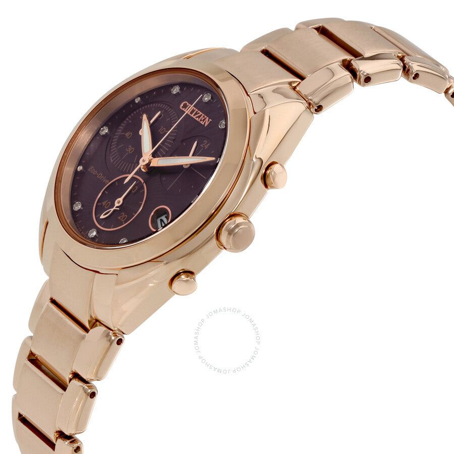 Citizen Eco-Drive Chronograph Ladies Watch FB1395-50W - Dawson Watches #2