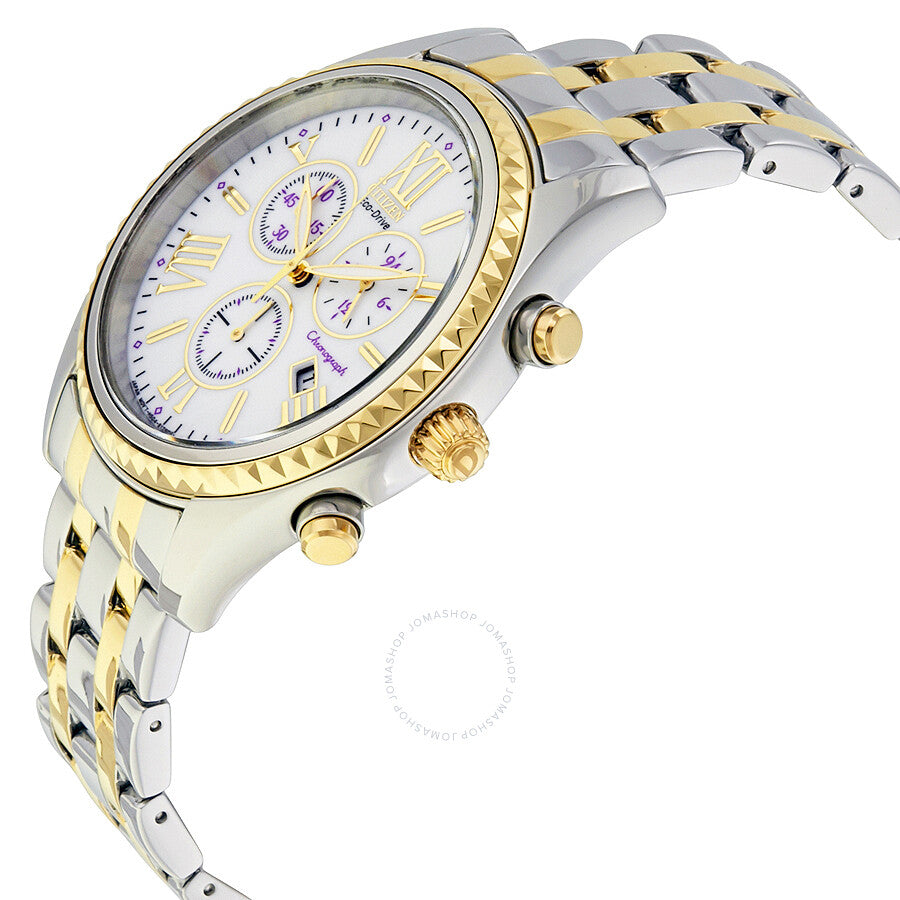 Citizen Eco-Drive Chronograph Two-Tone Stainless Steel Ladies Watch FB1364-53A - Dawson Watches #2