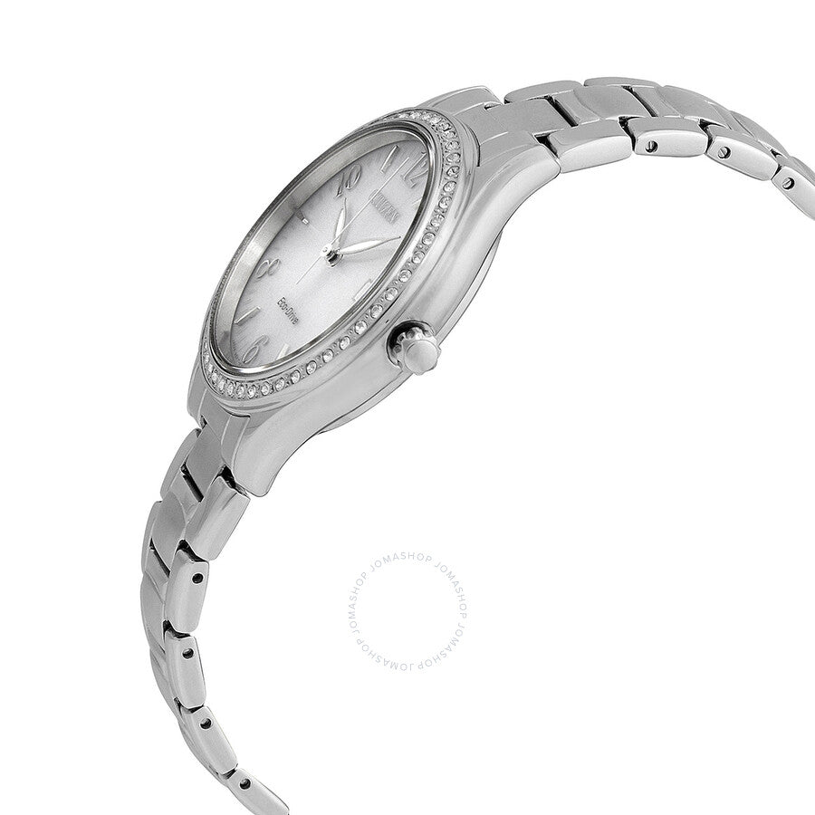 Citizen Eco Drive Classic Silver Dial Stainless Steel Ladies Watch EO1181-55A - Dawson Watches #2
