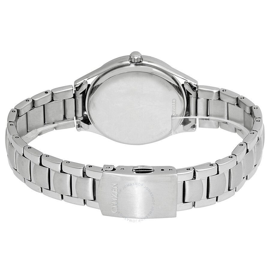 Citizen Eco Drive Classic Silver Dial Stainless Steel Ladies Watch EO1181-55A - Dawson Watches #3