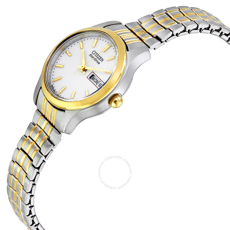 Citizen Eco-Drive Expansion White Dial Two-tone Ladies Watch EW3154-90A - Dawson Watches #2