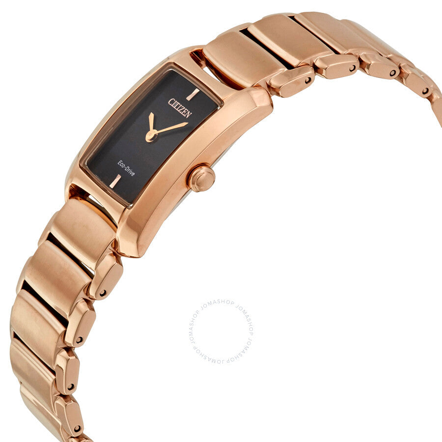 Citizen Rose Gold-tone Case Black Dial Eco-Drive Ladies Watch EG2976-57W - Dawson Watches #2