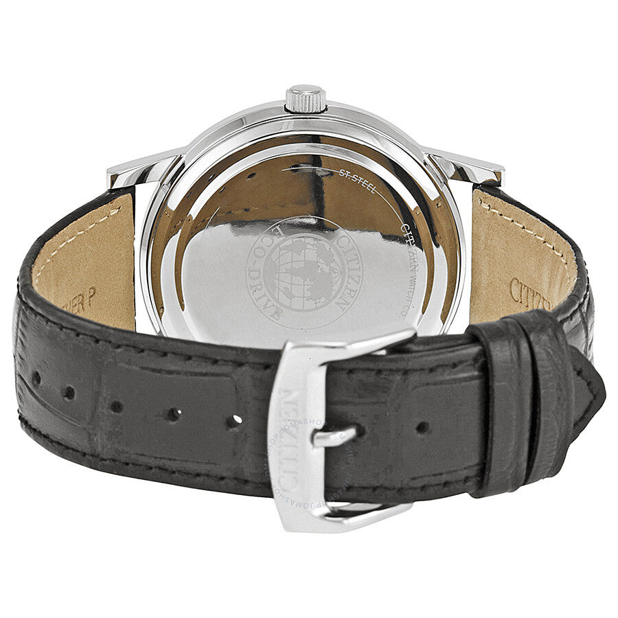 Citizen Eco-Drive Silver Dial Black Leather Men's Watch AO9000-06B - Dawson Watches #3