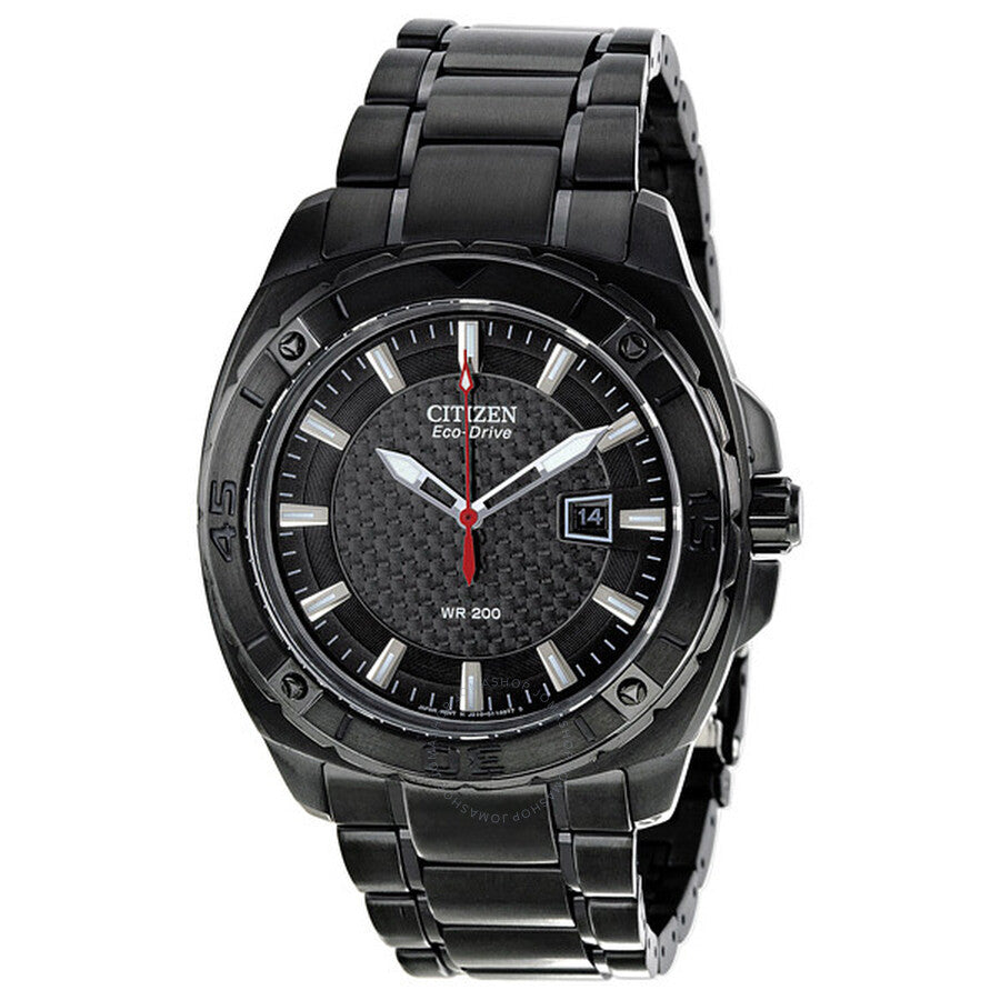 Citizen Eco Drive Sport Black Carbon Fiber Dial Men's Watch AW1095-54E - Dawson Watches