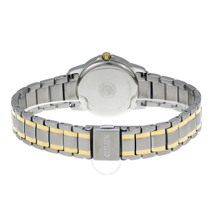 Citizen Eco Drive White Dial Two Tone Stainless Steel Ladies Watch EW1914-56A - Dawson Watches #3
