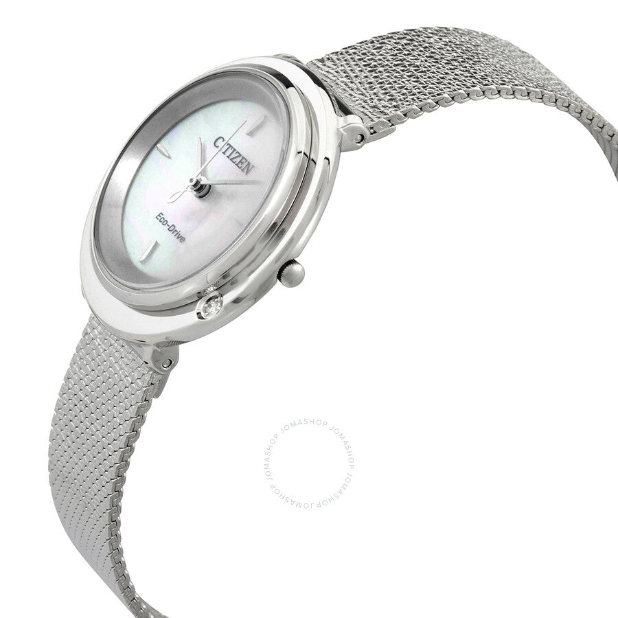 Citizen Eco-Drive Analog Perlmutt Mother of Pearl Ladies Watch EM0640-82D - Dawson Watches #2