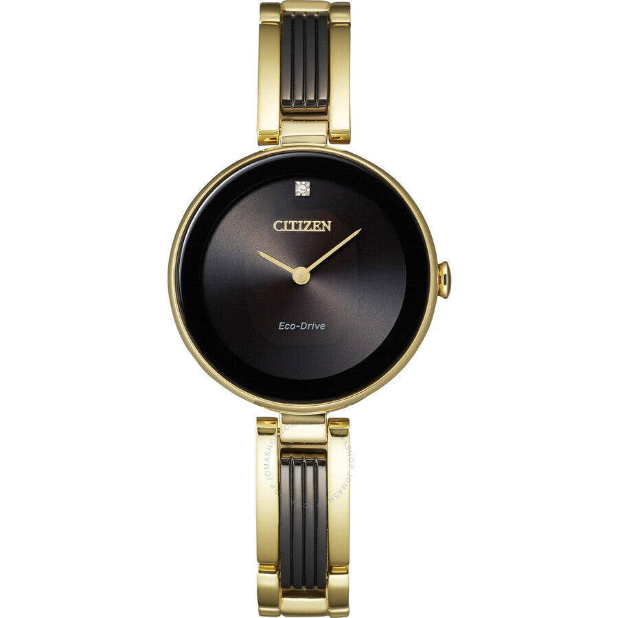 Citizen Eco-Drive Axiom Black Dial Ladies Watch EX1539-57E - Dawson Watches