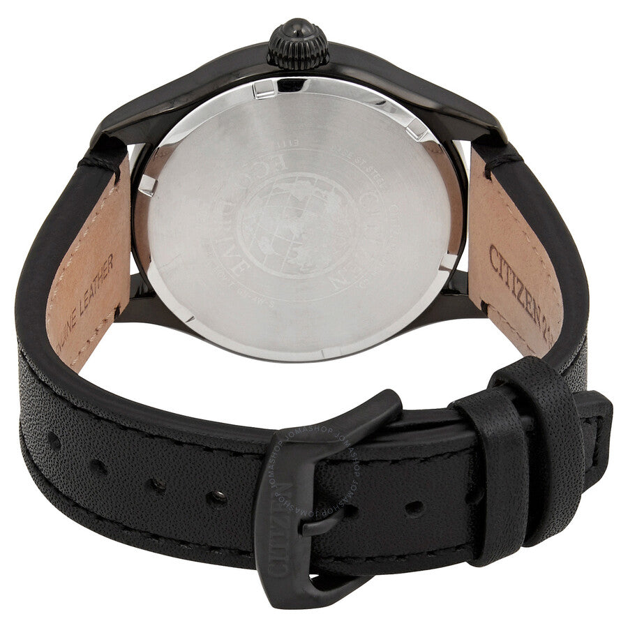 Citizen Eco-Drive Black Dial Black Leather Men's Watch BM6835-15E - Dawson Watches #3