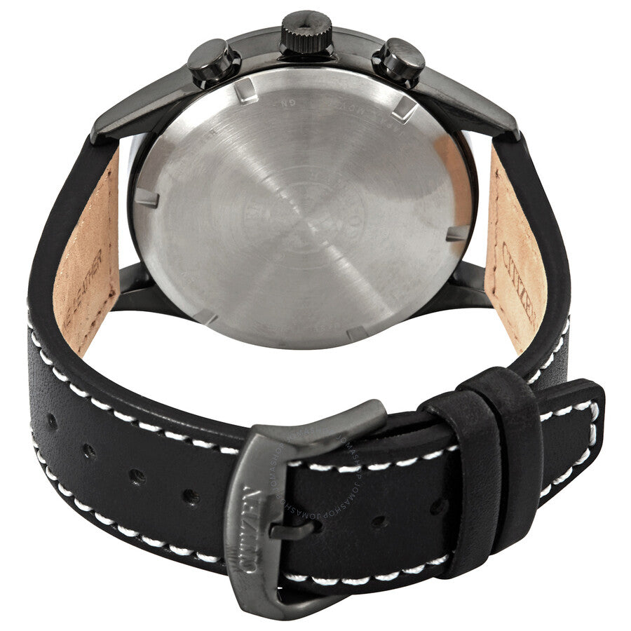 Citizen Eco-Drive Black Dial Black Leather Men's Watch CA0627-09H - Dawson Watches #3