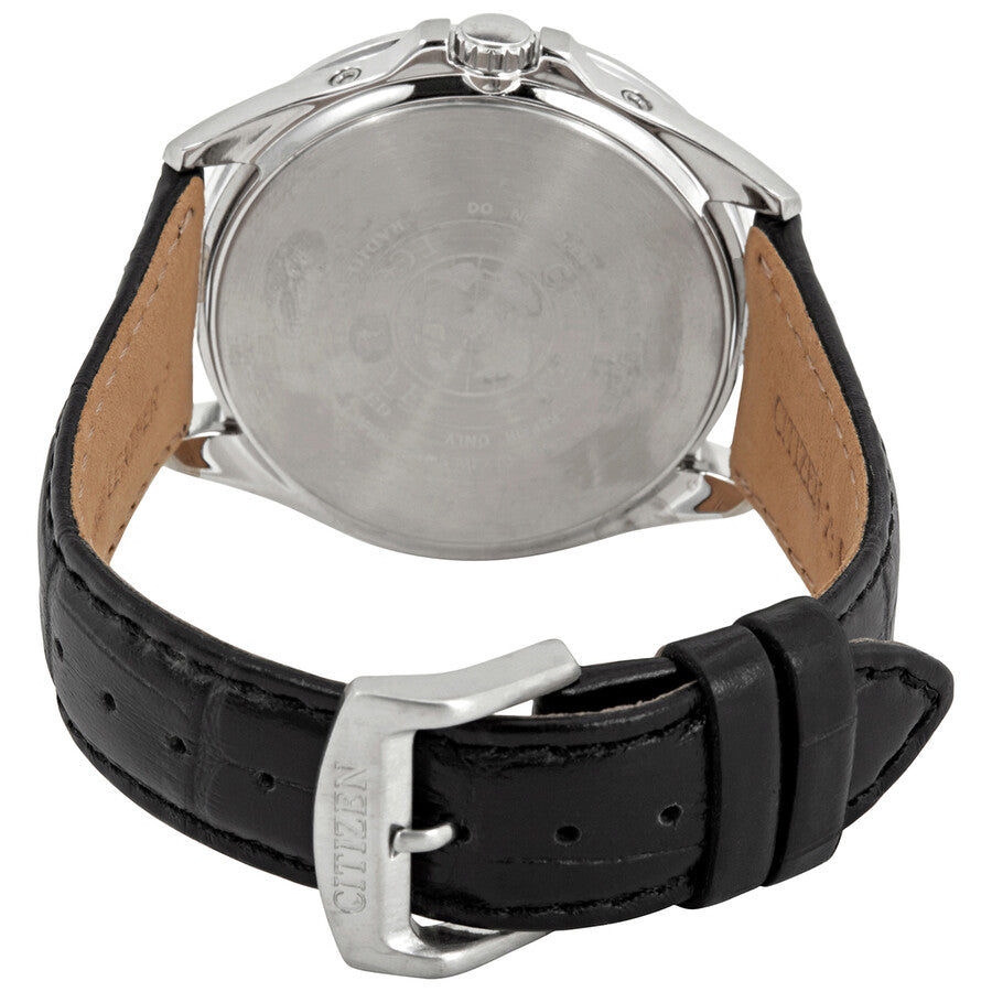 Citizen Eco-Drive Black Dial Black Leather Men's Watch CB0011-00E - Dawson Watches #3