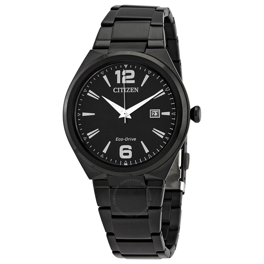 Citizen Eco-Drive Black Dial Black-plated Men's Watch AW1375-58E - Dawson Watches