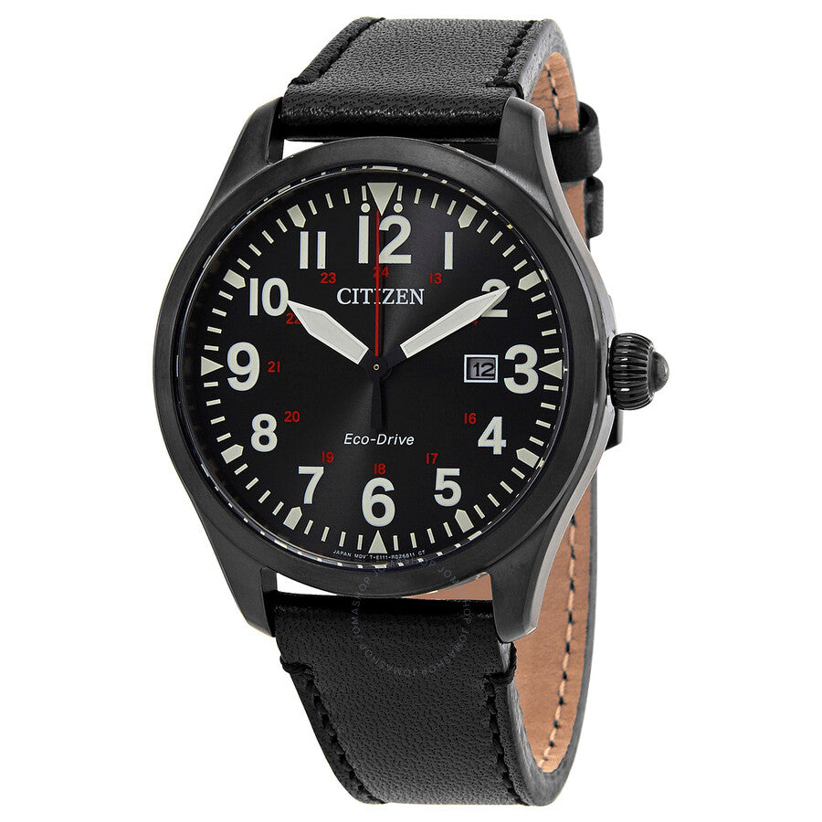 Citizen Eco-Drive Black Dial Black-plated Men's Watch BM6835-23E - Dawson Watches