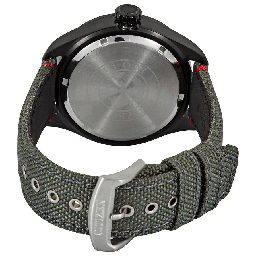 Citizen Eco-Drive Black Dial Green Nylon Men's Watch AW5005-39H - Dawson Watches #3
