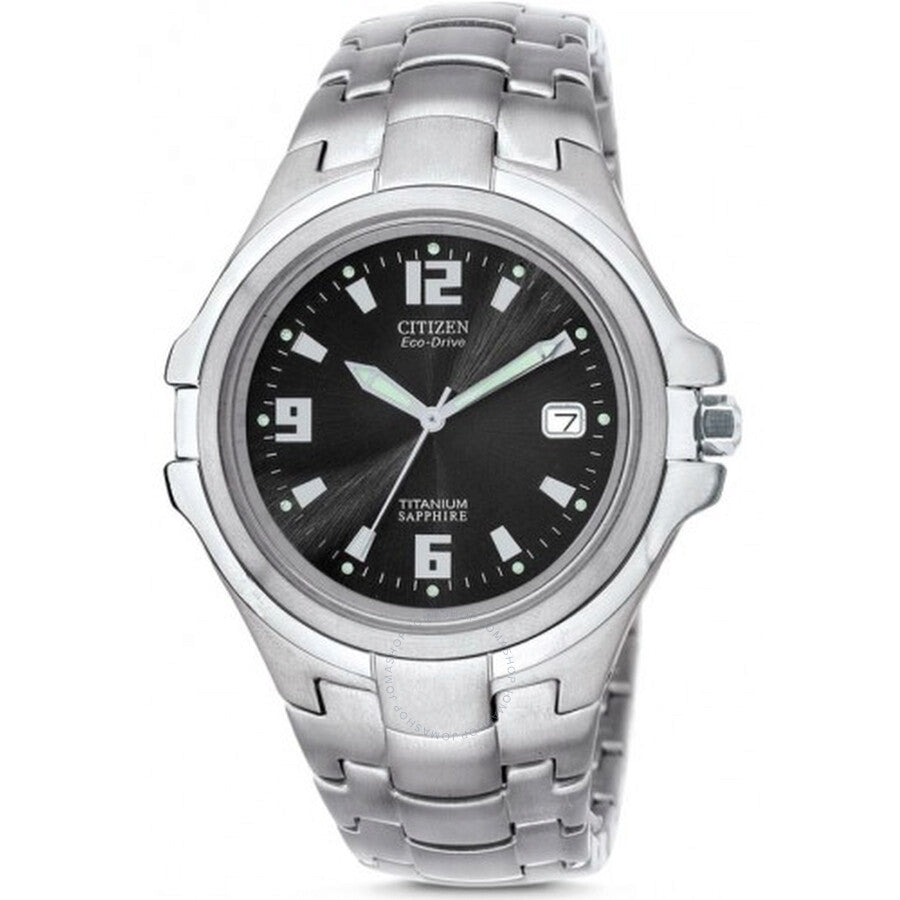 Citizen Eco-Drive Black Dial Titanium Men's Watch BM1290-54F - Dawson Watches