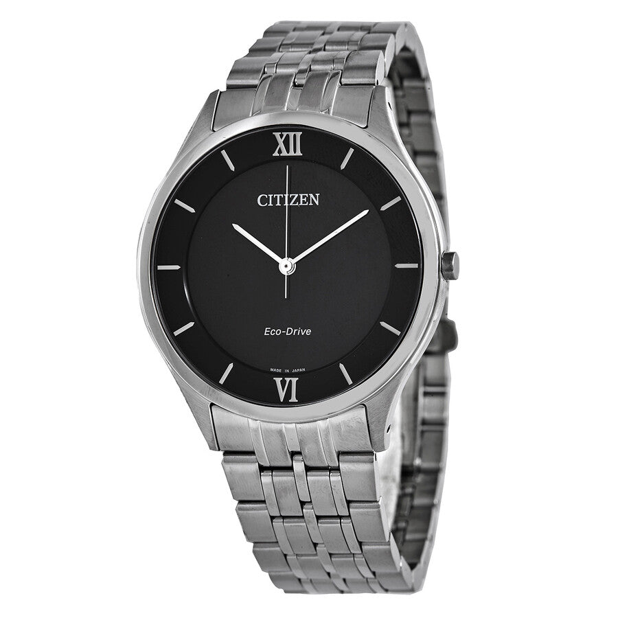 Citizen Eco-Drive Black Dial Stainless Steel Men's Watch AR0070-51E - Dawson Watches