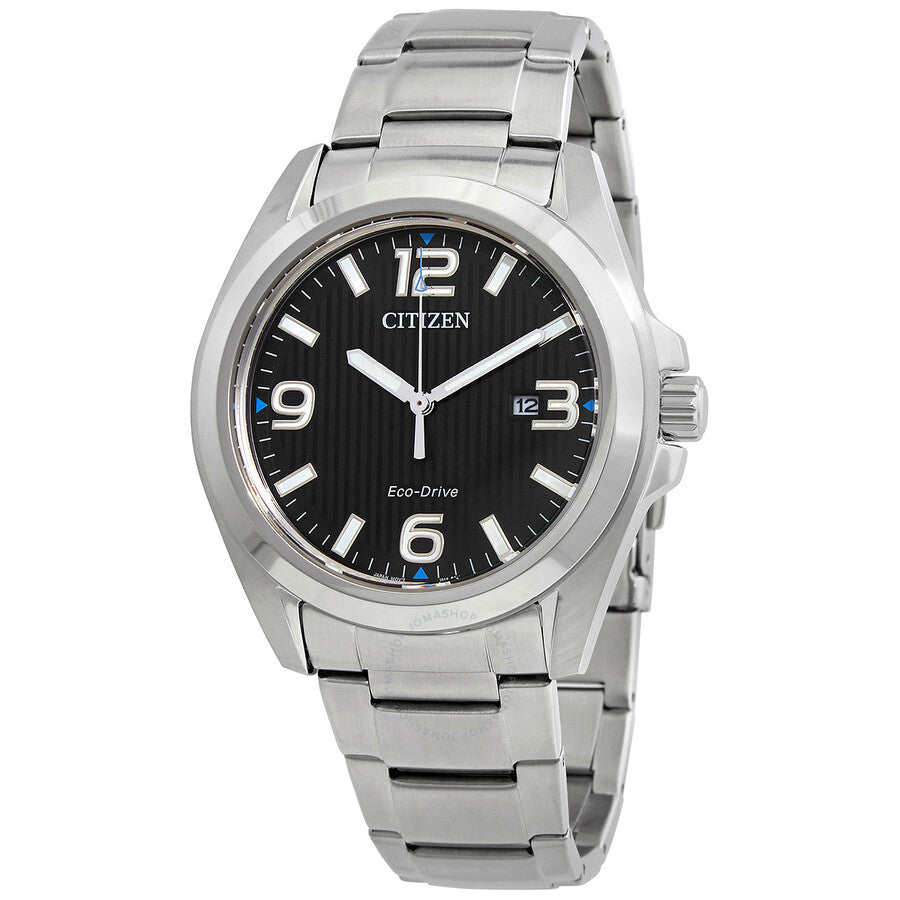 Citizen Eco-Drive Black Dial Stainless Steel Men's Watch AW1430-51E - Dawson Watches