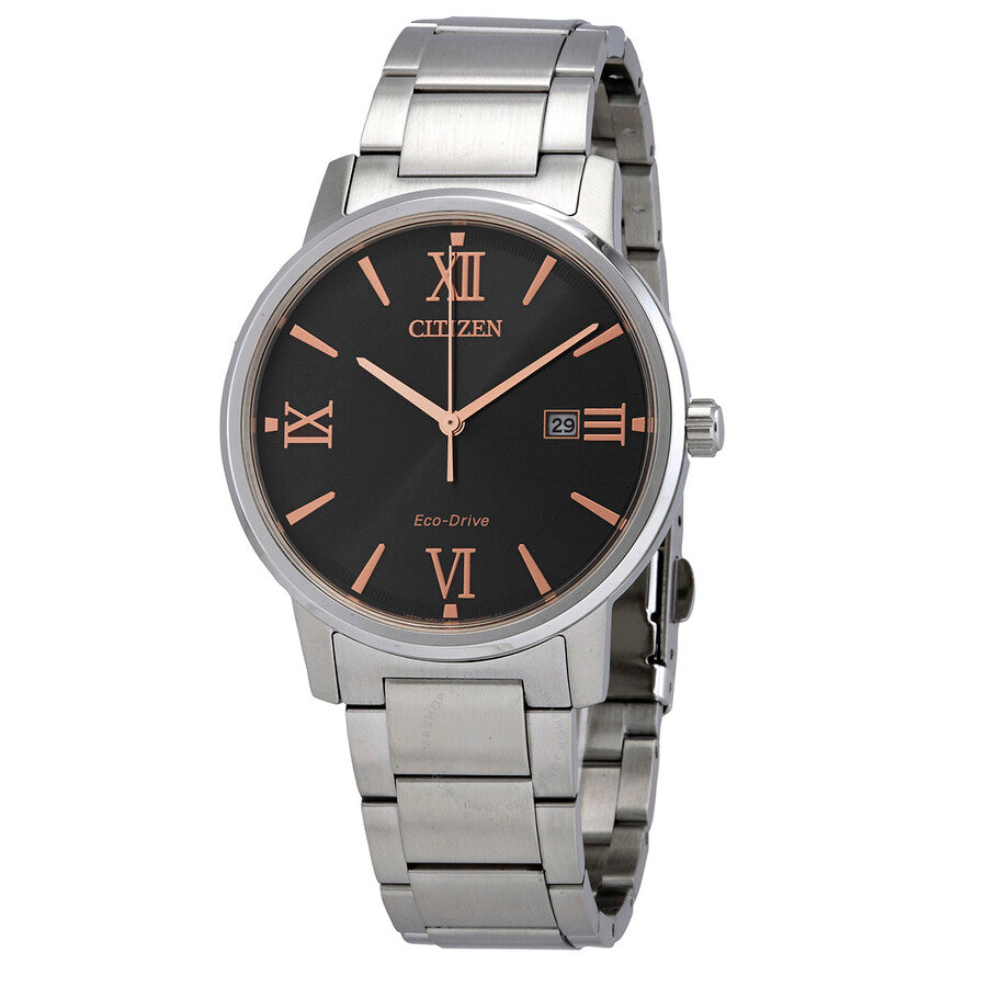Citizen Eco-Drive Black Dial Stainless Steel Watch BM6757-84H - Dawson Watches