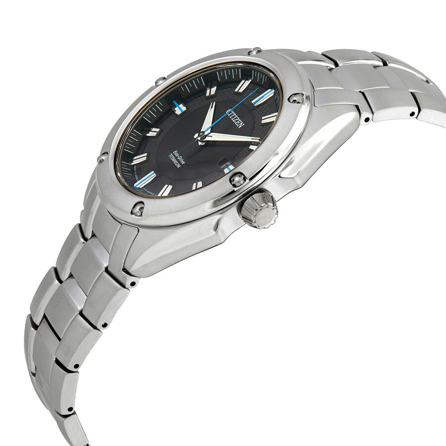 Citizen Eco-Drive Black Dial Titanium Men's Watch BM7130-58E - Dawson Watches #2