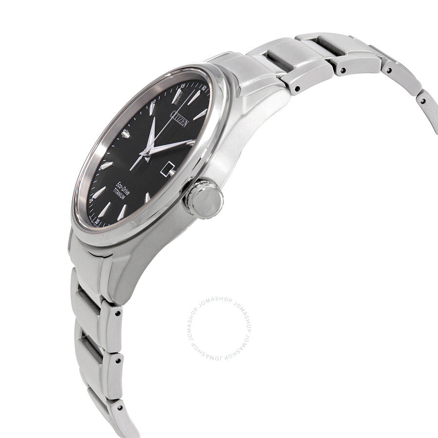 Citizen Eco-Drive Black Dial Titanium Men's Watch BM7360-82E - Dawson Watches #2