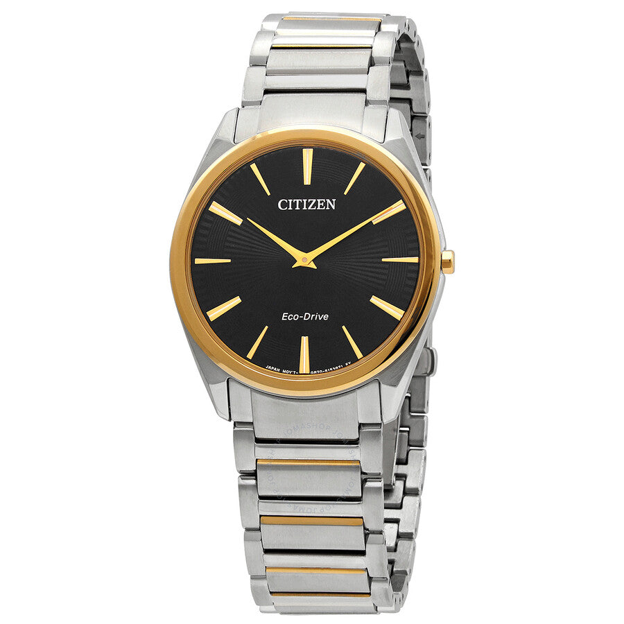 Citizen Eco-Drive Black Dial Two-tone Men's Watch AR3078-88E - Dawson Watches