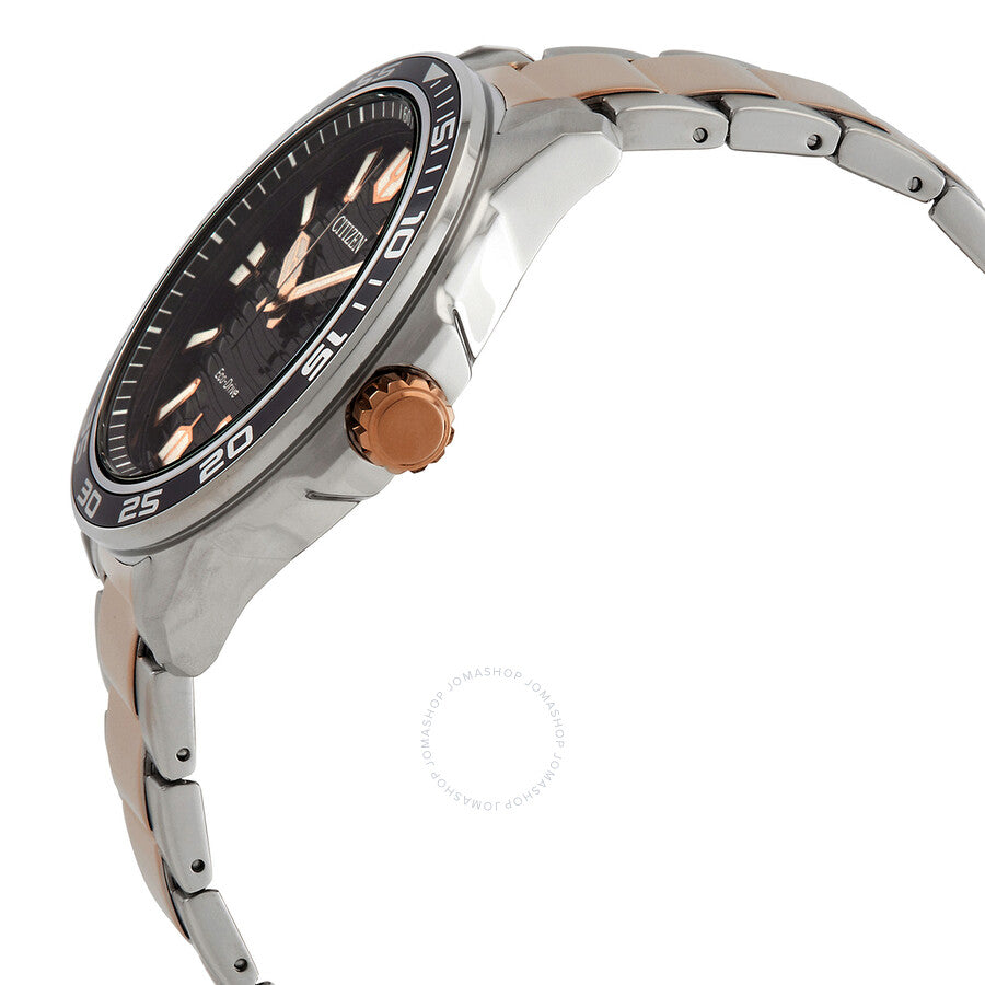 Citizen Eco-Drive Black Dial Two-tone Men's Watch AW1524-84E - Dawson Watches #2