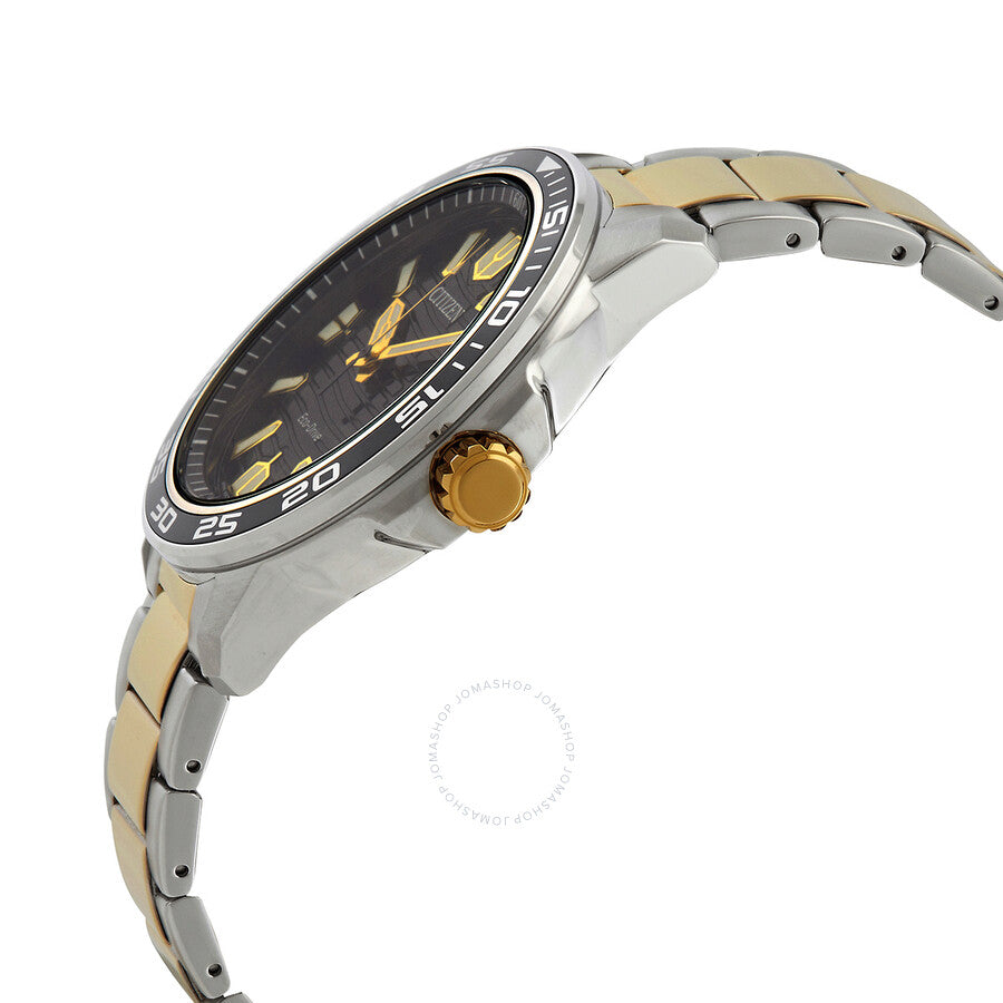 Citizen Eco-Drive Black Dial Two-Tone Men's Watch AW1704-82E - Dawson Watches #2