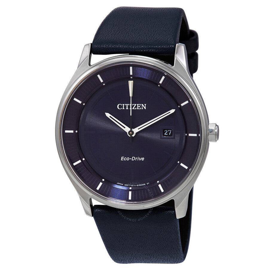 Citizen Eco-Drive Blue Dial Blue Leather Men's Watch BM7400-12L - Dawson Watches