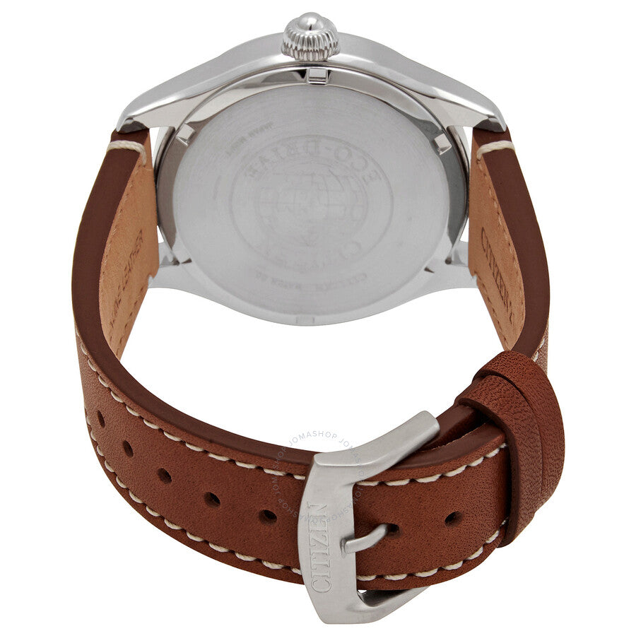 Citizen Eco-Drive Blue Dial Brown Leather Men's Watch BM6838-33L - Dawson Watches #3