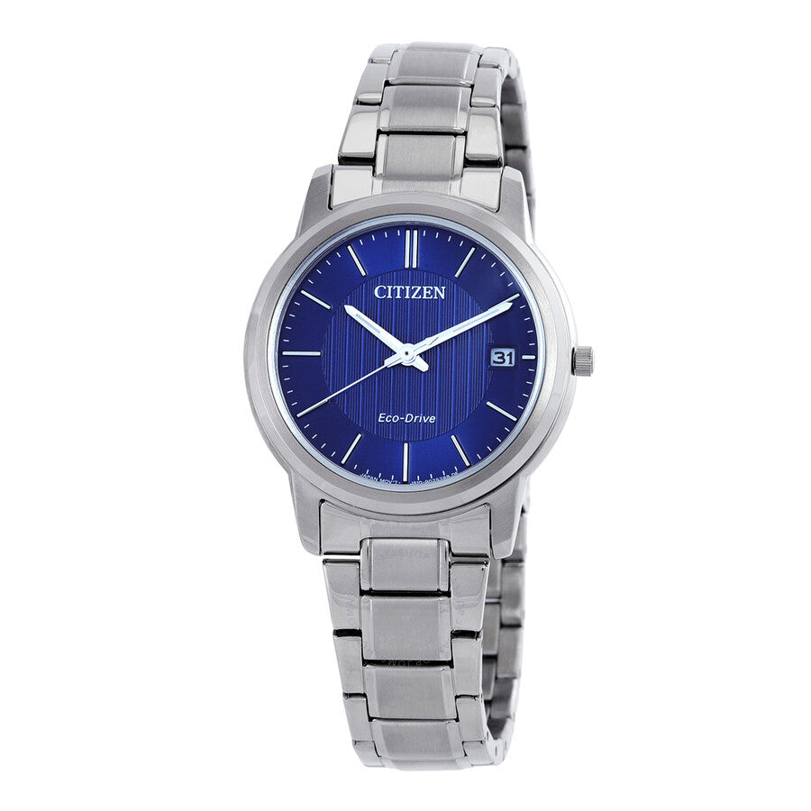 Citizen Eco-Drive Blue Dial Stainless Steel Ladies Watch FE6011-81L - Dawson Watches