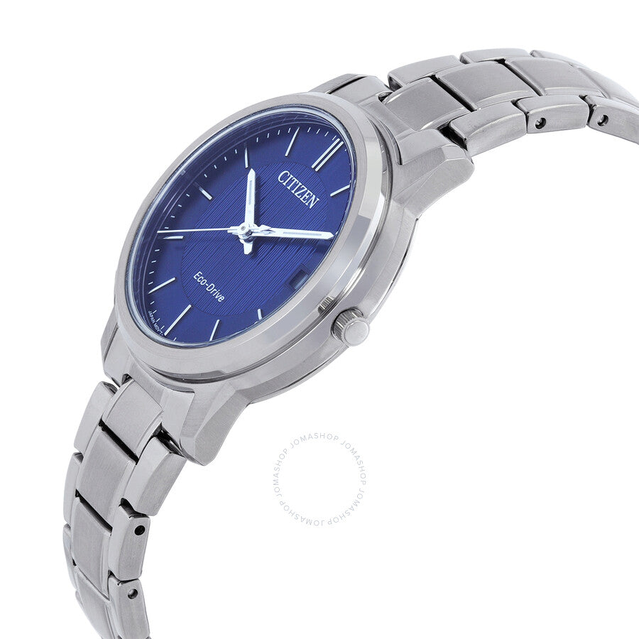 Citizen Eco-Drive Blue Dial Stainless Steel Ladies Watch FE6011-81L - Dawson Watches #2