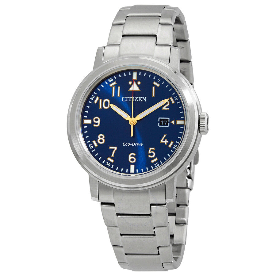 Citizen Eco-Drive Blue Dial Stainless Steel Men's Watch AW1620-81L - Dawson Watches