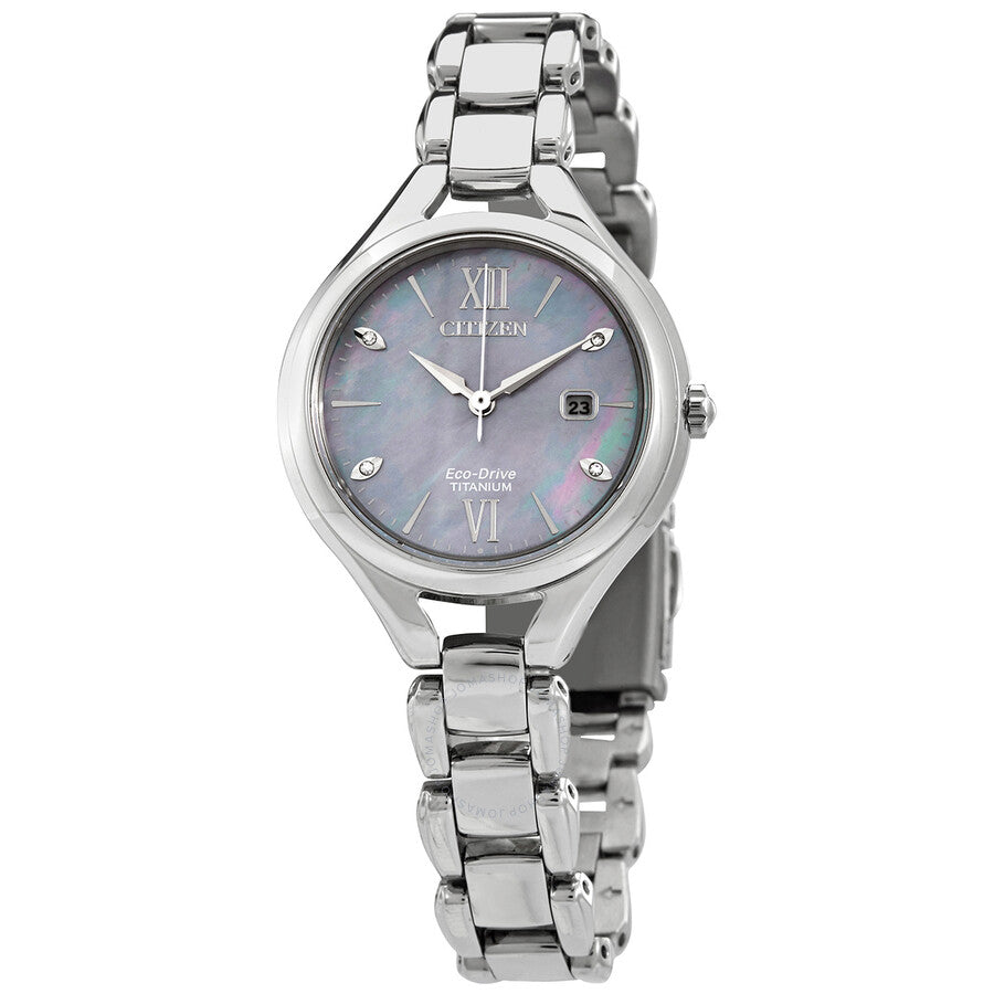 Citizen Eco-Drive Blue Mother of Pearl  Dial Ladies Watch EW2560-86X - Dawson Watches