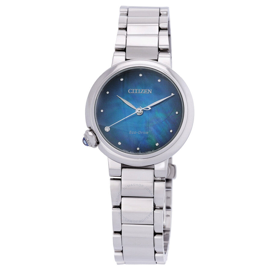 Citizen Eco-Drive Blue Mother of Pearl Ladies Watch EM0910-80N - Dawson Watches