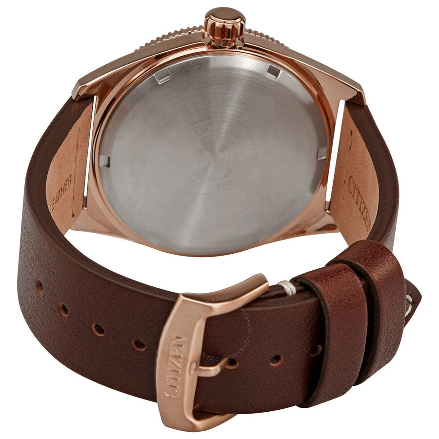 Citizen Eco-Drive Brown Dial Brown Leather Men's Watch AW1593-06X - Dawson Watches #3